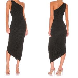 Norma Kamali Diana Ruched One-Shoulder Gown